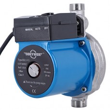 BOKYWOX 3/4'' 110V Hot Water Circulation Pump 120W Automatic Booster Water Pump For Solar Heater System(automatic stainless steel blue) - B074SG8JYG